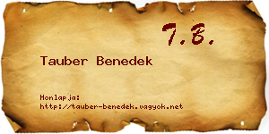 Tauber Benedek névjegykártya