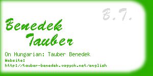 benedek tauber business card